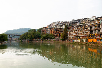 Obraz premium Scenery of phoenix ancient city, xiangxi, China