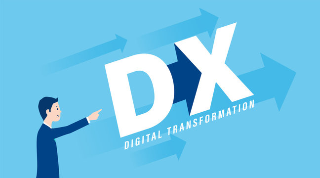 DX、デジタルトランスフォーメーション推進のイラスト、ベクター Stock Vector | Adobe Stock