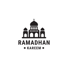 Ramadhan kareen silhouette logo design template