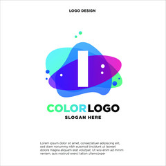 Abstract I Initial logo designs concept vector, Colorful I initial logo designs