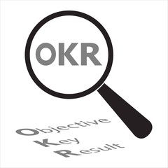OKR - Objective Key Results acronym, New business concept