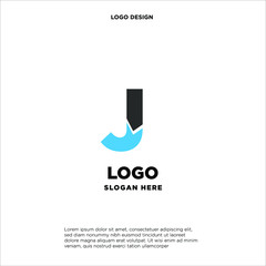 Mountain Logo Design Template Inspiration, J Letter