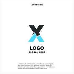 Fototapeta premium Mountain Logo Design Template Inspiration, X Letter