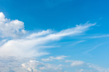 Fototapeta premium Beautiful cirrus clouds against the blue sky