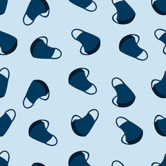 Seamless pattern with medical mask. Vector illustration.