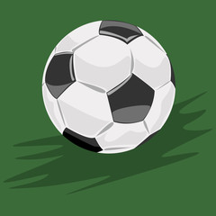 Soccer ball with cartoon style and hand drawn. Flat and solid color vector illustration.