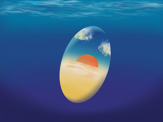 Photo of a beach in the sea