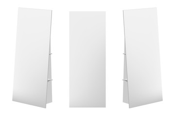 Advertising stand banner isolated on white background. Display board.