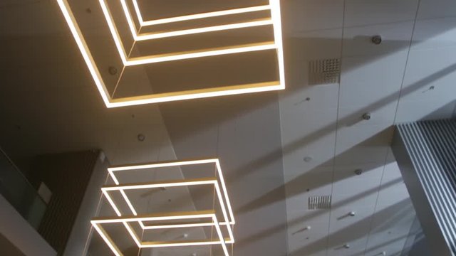 Modern squares LED lighting loft interior style design warm geometric ceiling lamps ambient light