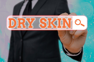 Word writing text Dry Skin. Business photo showcasing uncomfortable condition marked by scaling or...