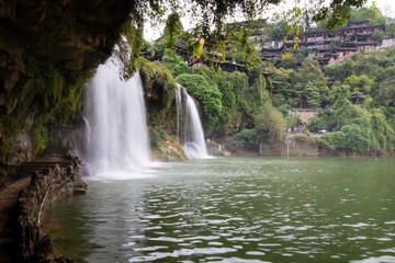 Fototapeta premium Furong waterfall, Xiangxi, China