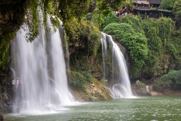Fototapeta na wymiar Furong waterfall, Xiangxi, China