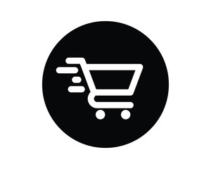 Simple shopping cart icon vector image.