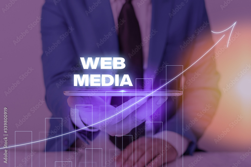 Poster handwriting text writing web media. conceptual photo audio and visual forms of communication present