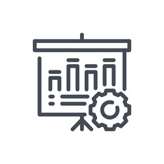 Productivity report line icon. Business Process Analytics vector outline sign.