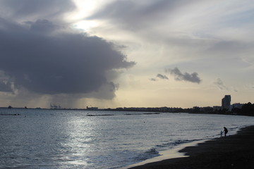 clouds over the ocean