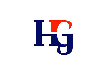 Initial Monogram Letter HG Logo Design Vector Template. HG Letter Logo Design