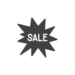 Fototapeta premium Sale shopping tag vector icon. filled flat sign for mobile concept and web design. Sale sticker emblem glyph icon. Symbol, logo illustration. Vector graphics