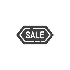 Sale label vector icon. filled flat sign for mobile concept and web design. Sale badge glyph icon. Symbol, logo illustration. Vector graphics