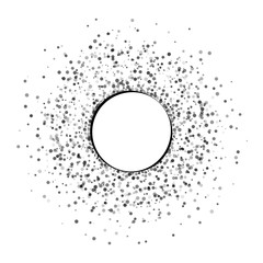 splash with gray dots and copy space in center. template advertising for cosmetic or other good