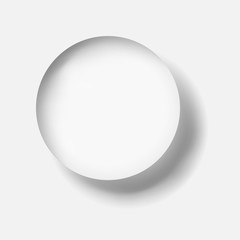 transparent magnifier with shadows over white background. EPS10 vector.