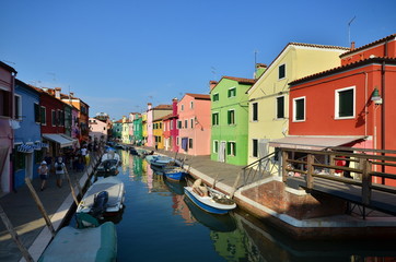 Fototapeta na wymiar colorful houses in Burano Venice Italy