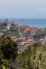 View of the Northern coastline of Madeira, Portugal,