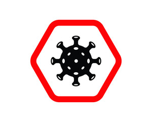 Covid 19 corona virus logo illustration.