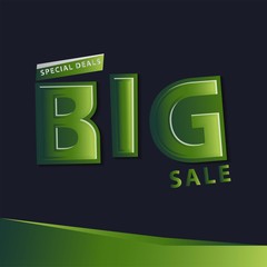 Modern sale promotion banner online shopping with green color.