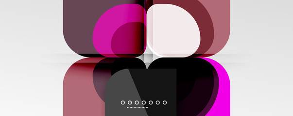 Abstract background - geometric cut paper design flower or square shape composition. Vector Illustration For Wallpaper, Banner, Background, Card, Book Illustration, landing page