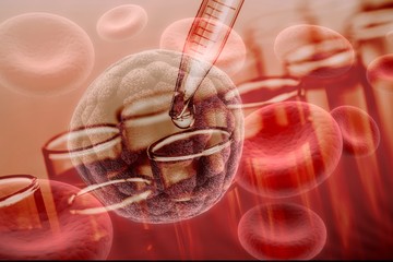 Blood test laboratory analysis microbiology research liquid with a pipette and test tubes