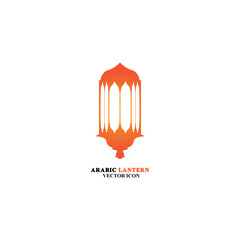 Arabian lantern for ramadan icon flat style. Isolated on white background. illustration.