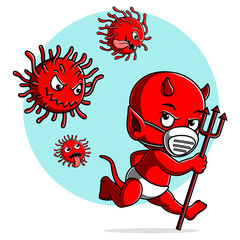 Coronavirus covid 19 pursue devil baby