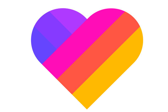 Vector illustration of heart in different colors