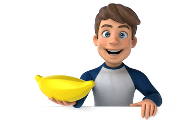 3D cartoon character fun teenager