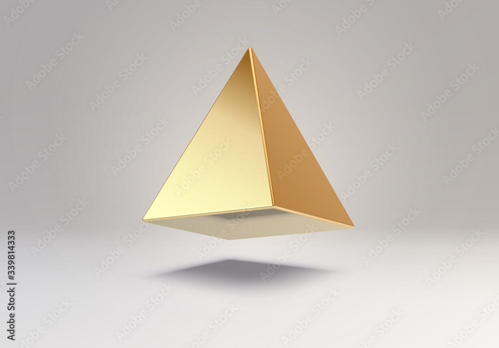 Aufkleber 3d vector element or simple isolated golden shape