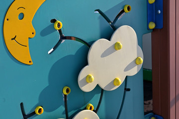 
detail of the layout of the planetary system on the playground