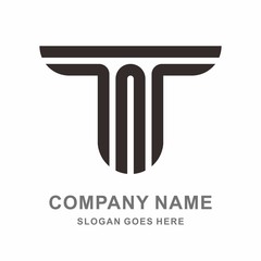Monogram Letter T Business Company Vector Logo Design