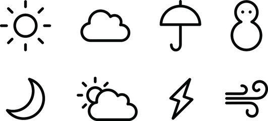 Fototapete 天気のアイコンのセット イラスト かわいい Abbildung Yugoro