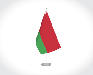 Belarus flag on white background