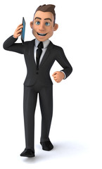 Fun business man - 3D Illustration