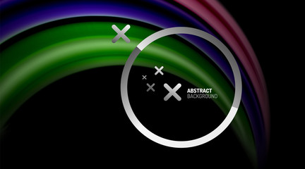 Swirl, curve blurred color lines, holographic rainbow liquid style gradient waves for Wallpaper, Banner, Background, Card, Book Illustration, landing page