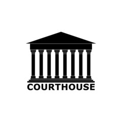 Courthouse icon isolated on white background 