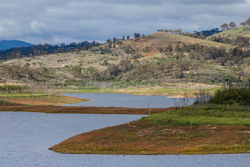 Light playing on the hills around Googong Dam, NSW, Australia