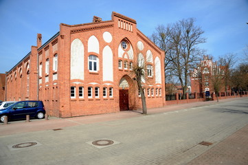 Fototapeta premium Historische Sporthalle in Ueckermünde, Goethestraße