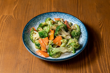 Asian Traditional Food Broccoli with Garlic Sauce
