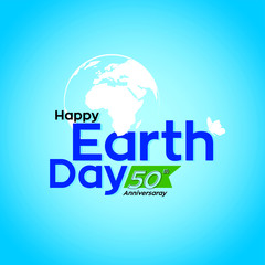 Happy Earth Day Banner - Illustration