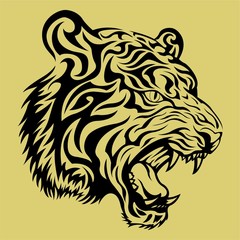 tiger head vector