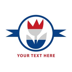 Obraz premium Flower Netherlands logo, Tulip icon. flat design. Vector Illustration on white background