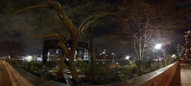 Fish Eye View Of Illuminated Cityscape At Night